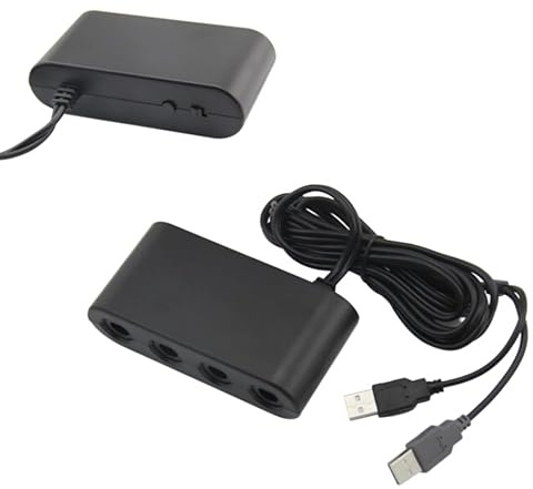 Pidynx NGC - Adattatore controller compatibile con Nintendo Wii U, PC, Switch, 4 porte, Plug and Play, per connessione controller di gioco