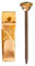 Crochet X - TERF1 - 10 Crochets + 10 épingles tête laiton à tableau sans perçage - Max 10 Kg - n°1 - Or (doré)