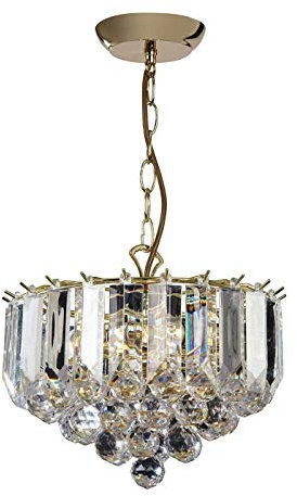 Endon FARGO-12BP Brass effect plate Pendant Light Fitting
