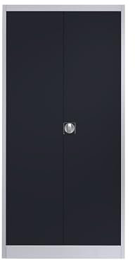 Mauser | Stahlschrank mit Flügeltüren | 4 Fachböden | T 500 mm | weißaluminium/anthrazitgrau