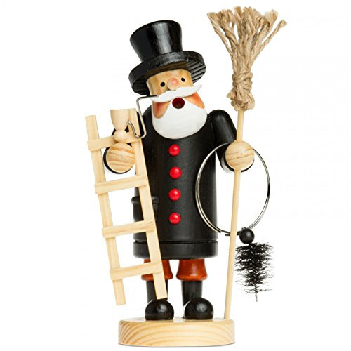 Sikora RM-A Räuchermännchen aus Holz 3 Größen Verschiedene Motive, Farbe/Modell:A08 schwarz - Schornsteinfeger, Höhe in cm:Höhe ca. 15 cm
