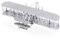 Fascinations MMS042 Metal Earth Metallbausätze - Flugzeug Wright Brothers Airplane, lasergeschnittener 3D-Konstruktionsbausatz, 3D Metall Puzzle, DIY Modellbausatz mit 1 Metallplatine, ab 14 Jahre