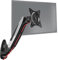 Duronic Monitor Arm Wall Mount DM65W1X1 | Bracket for Single PC Computer Screen | Aluminium | For One 15”-27” LED LCD TV Television | VESA 75/100 Fixing | Tilt +85°/-90°, Swivel 180°, Rotate 360°