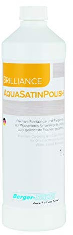 Brilliance AquaSatin Polish | Parkett- Pflegemilch für geölte Holzböden | 1Liter