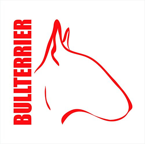 siviwonder Auto Aufkleber Bullterrier Profil Hundeaufkleber red