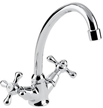 Nostalgie Retro Küchen Armatur Schwenkbar Spüle Kreuzgriff b205