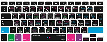 MiNGFi Copritastiera Silicone Logic Pro X Scorciatoie per MacBook Pro 13 A1278 A1425 A1502 (2008–2017), Air 13 A1369 A1466 (2010–2017), Pro 15 A1398 A1286 (2008–2015), Pro 17 A1297 (2011) EU/ISO