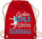 Turnbeutel Rucksack - WM 2023 Trikot Ersatz - Echte Kerle Spielen Handball weiß - Unisize - Rot - sportbeutel baumwolle beutel em sporttasche fans stoffrucksack fan turnsackerl geschenk