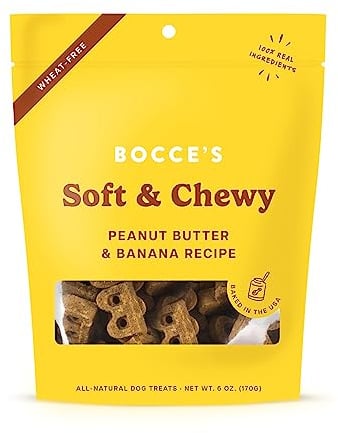 Bocce's Bakery PB & Banana Flavor Soft & Chewy Dog Treats, 6 oz