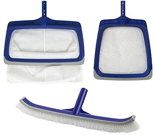 Poolmaster Deluxe Heavy Duty Vinyl Liner Swimming Pool Maintenance Cleaning Kit, Blue/White