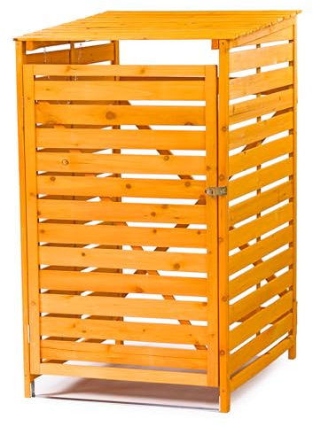 KCT Single Wheel Bin Timber Storage Shed - 240L Outdoor Wheelie Bins Storage Box