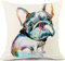 Redland Art Niedlicher Haustier-Kissenbezug, Motiv: Frenchie Baby Hund, Leinen, Sofa, dekorative Kissenbezüge für Heimdekoration, 45,7 x 45,7 cm