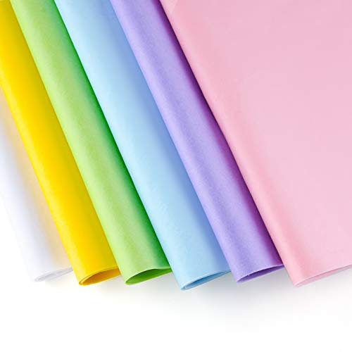 CHRORINE 60 Sheets Easter Tissue Paper Multicolor Wrapping Paper Art Paper Crafts for DIY Easter Birthday Wedding Holiday Crafts Decor