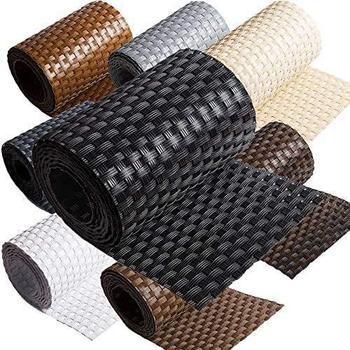 1 striscia frangivista in polyrattan per recinzione a doppia asta, rattan sintetico, 19, 255 cm, colore nero