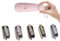 BAODINI Mini ombrello da viaggio per borsa con custodia, piccolo ombrello compatto, protezione UV, leggero, piccolo ombrello tascabile con custodia, per donne e ragazze