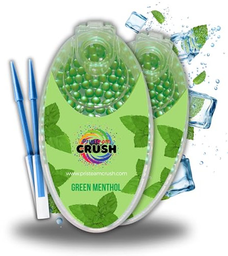 Menthol Lot de 2 paquets de 100 boules de écrasement pour cigarettes - Menthol vert