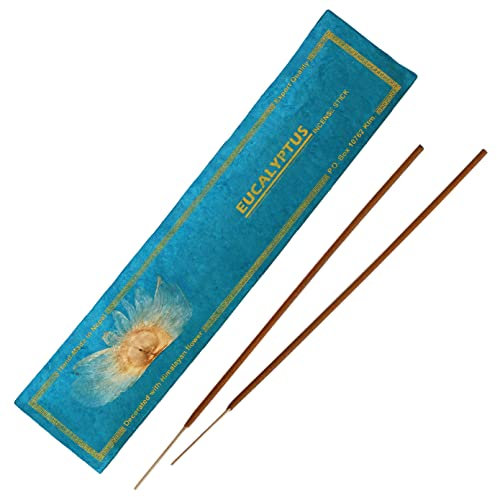 Bodhi® Premium Räucherstäbchen Eukalyptus, zum Lufterfrishung, wehrt Mücken natürlich ab, aus Nepal, 100% natürlich,15 stück