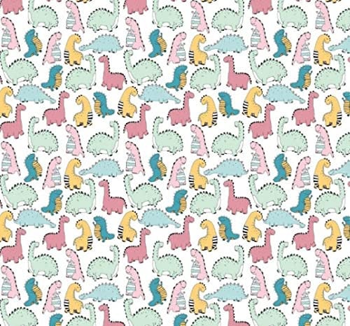 Melody Jane Dolls House Dinosaurs Seamless Pattern Children Nursery Wallpaper 1:12 Print