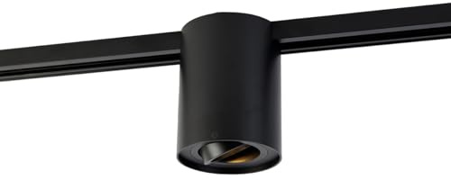 Qazqa Modern Schienenleuchte für Schienensystem - Iconic Rondoo Up - Schwarz, Rund, 9.6cm, Ideal als Flur, Küche lampe, Schlafzimmerlampe und Wohnzimmerlampe