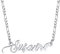 XUANPAI Collier Prénom Personnalisé Femme, Collier Nom en Acier Inoxydable, Argent/Or 18 Carats/Or Rose Cadeau de Bijoux Pour Maman, Petite Amie, Soeur, Famille et Vous-même (NNC-132)