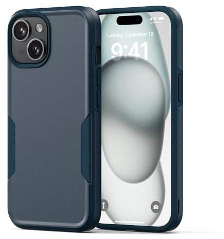 NTG【2023 New compatible for iPhone 15 Case, Heavy-Duty Tough Slim Shockproof [Military Grade Protection] Phone Case for iPhone 15 (6.1 Inch), Blue