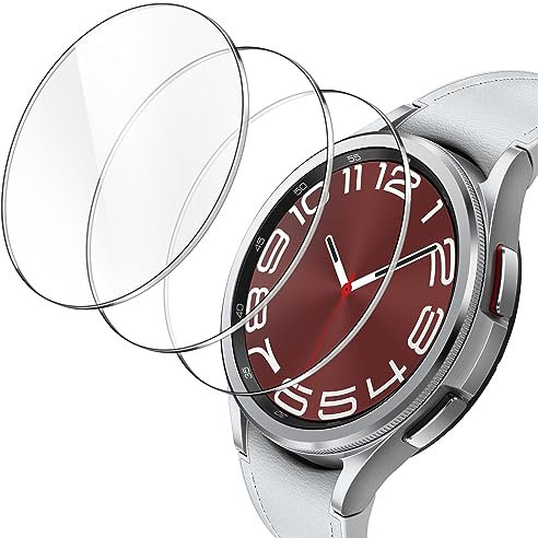 JETech Pellicola Protettiva per Samsung Galaxy Watch 6 Classic 43mm, Vetro Temperato Film Anti-Graffio, HD Chiaro, Pacco da 3