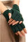 Prettystern Damen 100% Kaschmir-Wolle Halbfinger handschuhe ohne fingerkuppen fingerlose Pulswärmer Hand-stulpen Cashmere Dunkel-grün