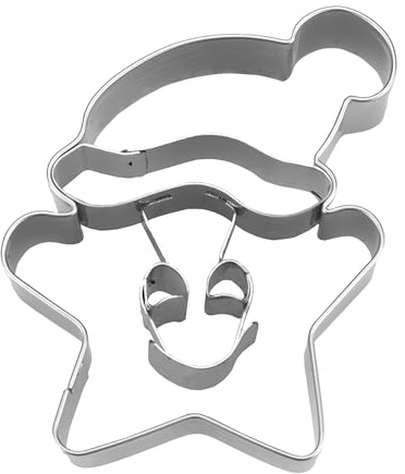 Städter 217348 Emporte-pièce en forme d'étoile avec bonnet, en acier inoxydable, passe au lave-vaisselle, pour pâte, fondant, massepain, bricolage et modélisation