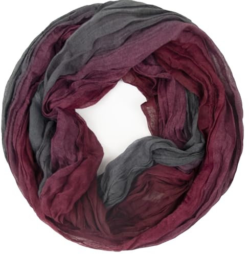 Gloop Damen Schal leichter Loop schal Schlauchschal Tuch mit Farbverlauf Viele Farben