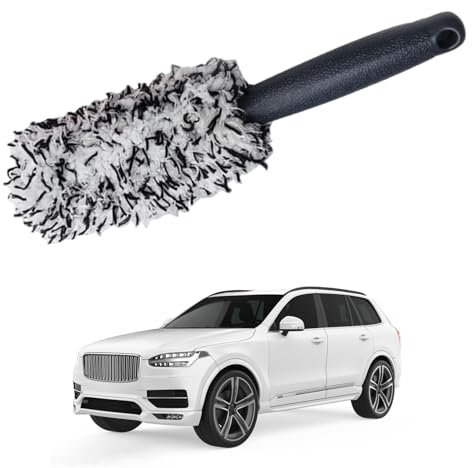 Brosse Jantes Voiture,Brosse de Nettoyage en Microfibre,Brosse Nettoyage en Microfibre de qualité supérieure,Brosse Jantes Aluminium,Brosse de Nettoyage pour Jantes en Aluminium,Brosse Jante Voiture