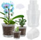 YALIOURS Durchsichtige Pflanzentöpfe für Pflanzen, 12Pack 10/12/15 cm Kunststoff-Pflanztöpfe mit Entwässerungslöchern, Gartentöpfe für Pflanzen Blumen mit 12Pack Trays und 15pcs Pflanzenetiketten