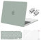MOSISO Compatible with MacBook Air 13 inch Case M4 M3 M2 2025 2024 2023 2022 A3240 A3113 A2681, Hard Shell for MacBook Air 13.6 inch Case &Keyboard Cover&Screen Film&Type C Adapter, Antique Green