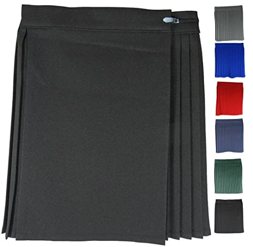 KARKARM New Women Girls Kids Short High Waist Pleated Skirt School Uniform Netball Gym Skater Tennis Knife Pleat A-Line Skirts