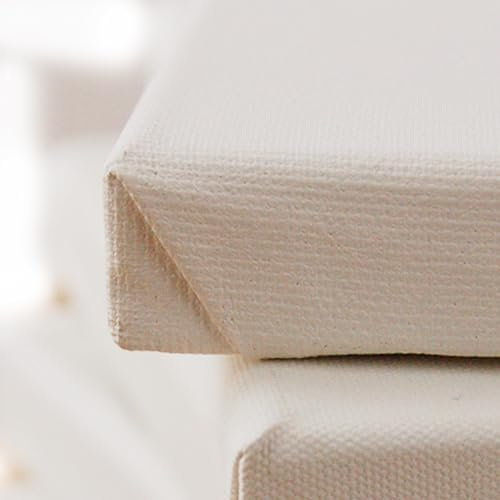 Kunstbruder Bespannte Keilrahmen XXL 3D aus Kiefernholz - weiß grundiertem Baumwollgewebe, ca. 340g/m² Leinwand xxl mittlerer Struktur ca. 4cm tiefe (50x70 cm)