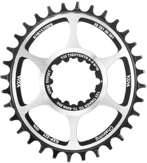 wanhaoaony Platos para Bicicletas Plato Redondo Ovalado 1mm 3mm 6mm Montaje Directo Offset ForSram XX1 X01 X1 X0 X9,30T 32T 34T 36T 38T 40T MTB Bicicleta de Carretera (Color : Offset 6mm 32T)
