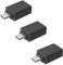 USB-C to USB-A Adapter Converter for MacBook, PC, Android, iPhone, Receiver Dongle, Keyboard, Mouse, Webcam, Camera File Transfer, Portable Hard Drive, Printer, Speaker, Headset & More (3-Pack)