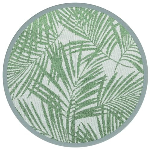 vidaXL Outdoor-Teppich Grün Ø200 cm PP