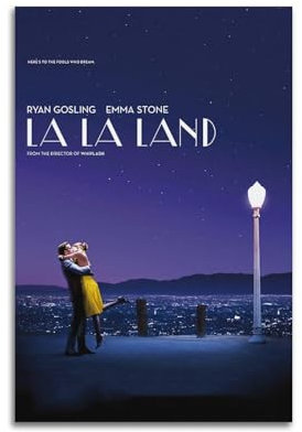 Szzmyo La La Land Filmposter auf Leinwand, Kunstdruck, ungerahmt, modern, ästhetisch, Schlafzimmer, Wohnzimmer, Badezimmer, Klassenzimmer, Dekoration, 30 x 45 cm