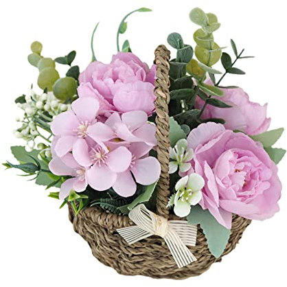Flores Artificiales en Maceta, Plantas Suculentas Artificiales, Plantas Y Flores Artificiales en Florero, Flores Artificiales Decorativas Realistas en Maceta para Oficina, Baño, Dormitorio, Sala(#3)
