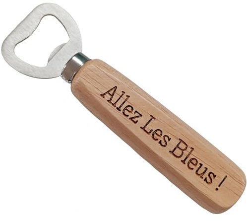 Allez les Bleus - Décapsuleur Original pour le Parfait Supporter de L' équipe de France - Kit Supporter France - Accessoire Supporter France Ouvre Bouteille Fan de Sport