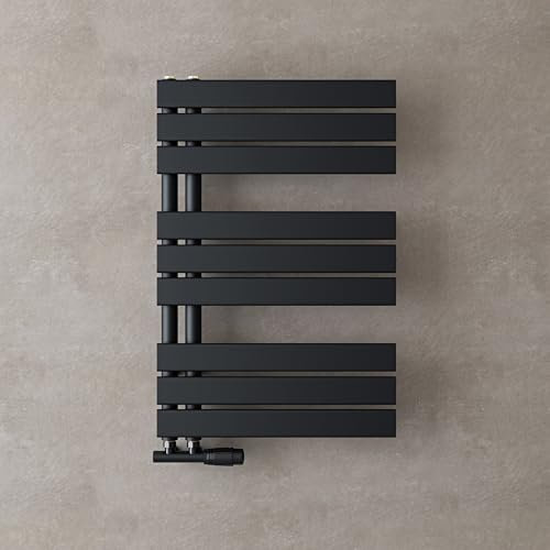 doporro Heizkörper Badezimmer Badheizkörper Badheizung Handtuchheizkörper 76x50cm Handtuchtrockner Handtuchwärmer Seitenanschluss Anthrazit
