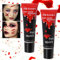 EHIOG 2 Pcs Halloween Kunstblut, gerinnter Blutschorf, Blutgel, für Halloween Kostüm, Zombie, Vampir und Monster Make-up & Dress Up-60 ml