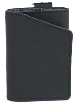 YUGSHNKFC Kartenhalter für Herren mit Zugschnur und vielseitige Münzgeldfächer für Schlüssel, Schwarz