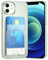 DEVASO Cover per iPhone 12/12 Pro Custodia Trasparente con Porta Carte，Portafoglio Custodia Protettiva in Silicone Sottile Morbido TPU Anti-Graffio Tasche Case per 2 Carte