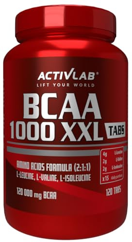 Activlab BCAA Tabletten 1000 mg Aminosäuren 120 Tabs BCAA1000XXL | BCAA Tabs mit L-Leucin, L-Isoleucin, L-Valin, 1000 mg pro Tablette, Sportnahrung für Training und Fitness