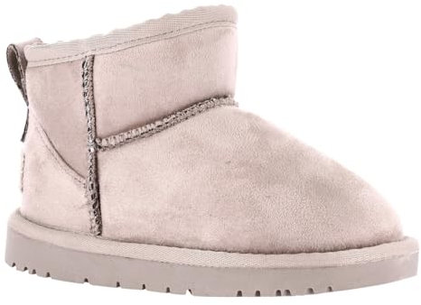 GRÜNLAND il benessere è naturale Grunland CROM PO2100 I4 Taupe Stivali Ragazza Donna Stivaletti Imbottiti Pelliccia Caldi Invernali Bassi alla Caviglia Taupe (36)