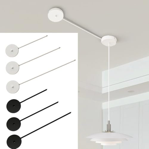 Kabelkanal Extention, Kabelführung aus Metall Deckendose kabelabdeckung decke L-förmiger Kabelkanal Lampenabdeckung Deckenanschluss (Schwarz, 50 CM)