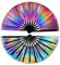 JYSILIYH Large Folding Hand Rave Fan,Holographic Purple Laser Hand Fan for Festival&Halloween,Clack Handheld Fan for Party,Rainbow Outfits for Women & Rave Accessories,Clack Handheld Fans for Party