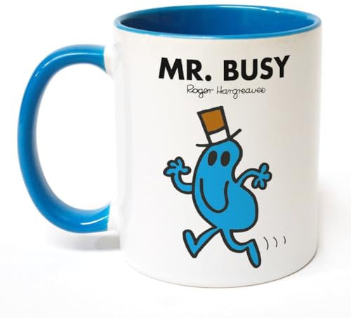 Mr. Men Mr. Busy Large Porcelain Colour Handle Mug Little Miss