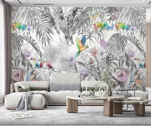 Papier Peint Panoramique Animaux De La Jungle Noir Et Blanc 310x250cm Papier Peint 3D Intissé Tapisserie Poster Chambre Salon Decoration Murale -MIWEI Wallpaper-ZXY-08159